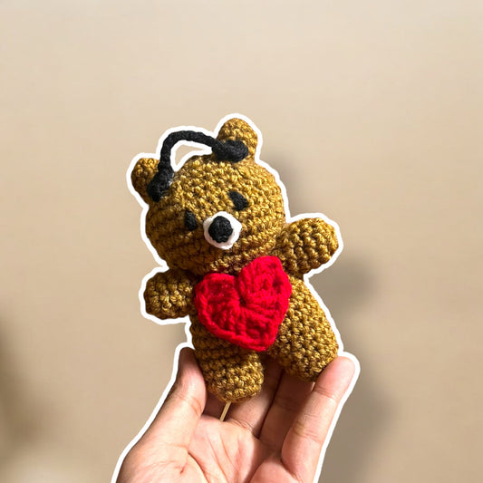 Crochet Teddy Keychain Gulyarn