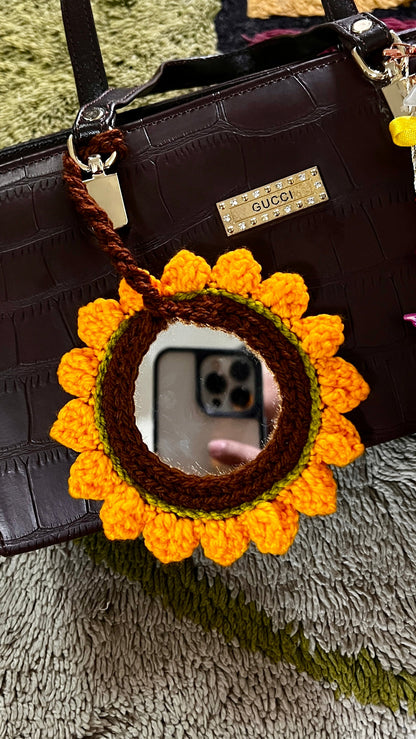 Sunflower Mirror Charm Gulyarn