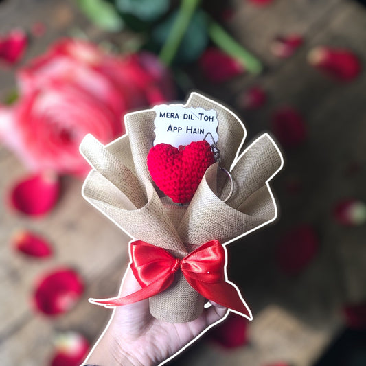 Heart on a String – Crochet Keychain Bouquet Gulyarn