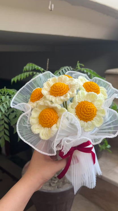 White Crown Crochet Bouquet
