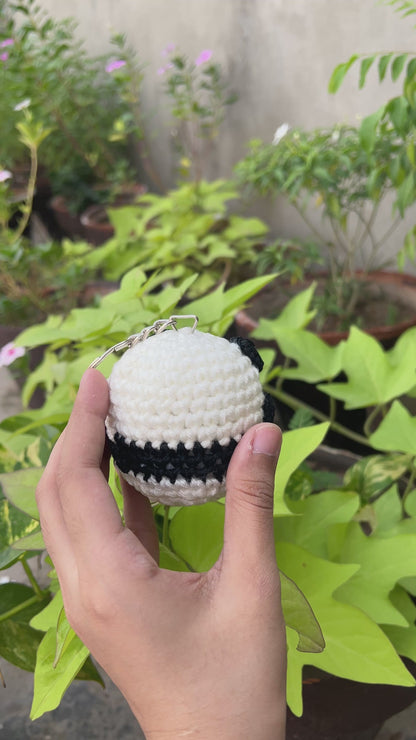 Adorable Crochet Panda Keychain - Handmade Amigurumi Bag Charm Gift